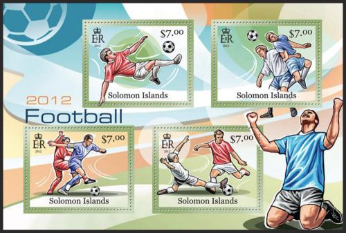 Poštovní známky Šalamounovy ostrovy 2013 Fotbal Mi# 1666-69 Kat 9.50€