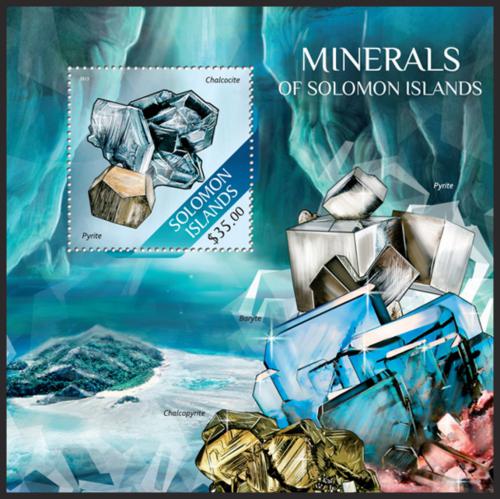 Poštovní známka Šalamounovy ostrovy 2013 Minerály Mi# Block 190 Kat 12€