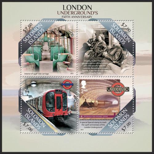 Poštovní známky Šalamounovy ostrovy 2013 Londýnské metro Mi# 2047-50 Kat 9.50€
