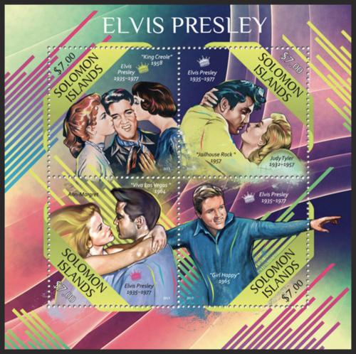 Potovn znmky alamounovy ostrovy 2013 Elvis Presley Mi# 2077-80 Kat 9.50