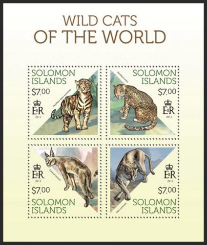 Poštovní známky Šalamounovy ostrovy 2013 Koèkovité šelmy Mi# 2167-70 Kat 9.50€