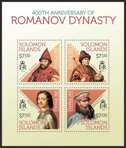 Potovn znmky alamounovy ostrovy 2013 Dynastie Romanovc Mi# 2177-80 Kat 9.50 - zvtit obrzek