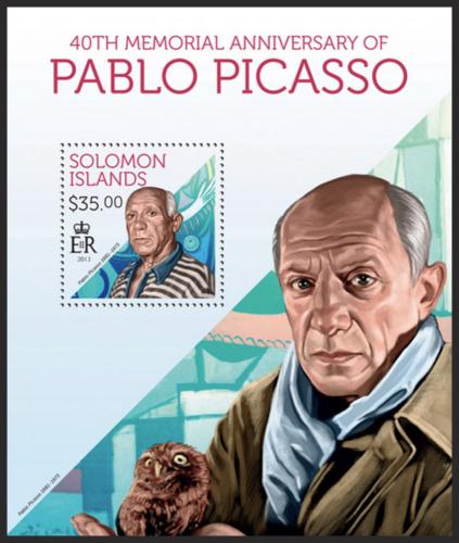 Poštovní známka Šalamounovy ostrovy 2013 Umìní, Pablo Picasso Mi# Block 220 Kat 12€