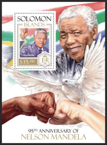 Poštovní známka Šalamounovy ostrovy 2013 Nelson Mandela Mi# Block 237 Kat 12€