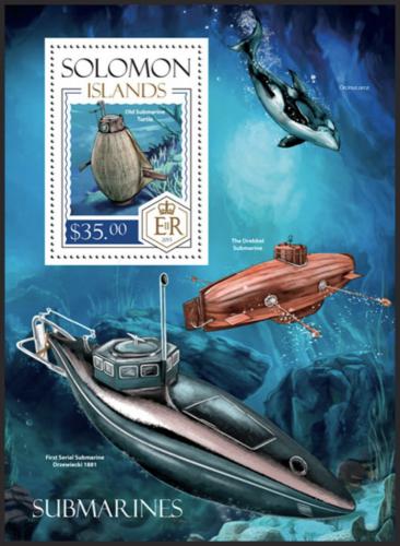 Potovn znmka alamounovy ostrovy 2014 Ponorky Mi# Block 251 Kat 12