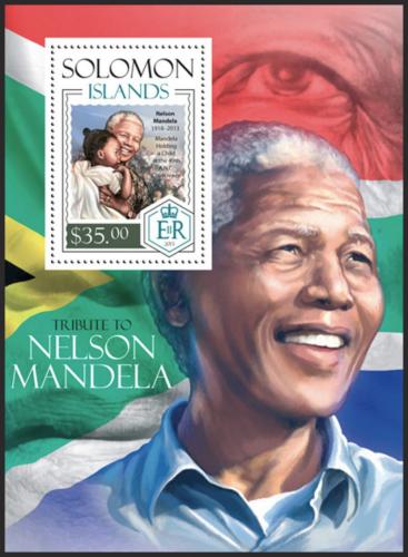 Poštovní známka Šalamounovy ostrovy 2014 Nelson Mandela Mi# Block 254 Kat 12€