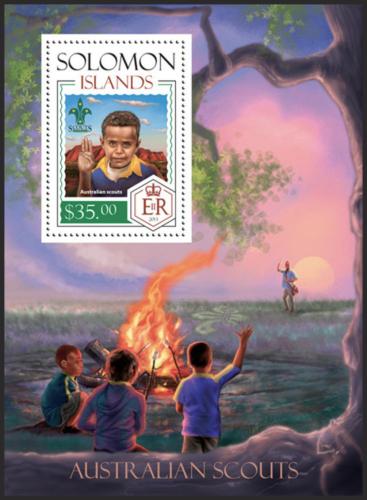 Poštovní známka Šalamounovy ostrovy 2014 Australští skauti Mi# Block 260 Kat 12€
