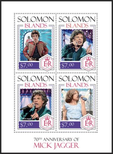 Poštovní známky Šalamounovy ostrovy 2014 Mick Jagger Mi# 2467-70 Kat 9.50€
