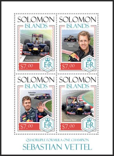 Potovn znmky alamounovy ostrovy 2014 Sebastian Vettel Mi# 2477-80 Kat 9.50 - zvtit obrzek