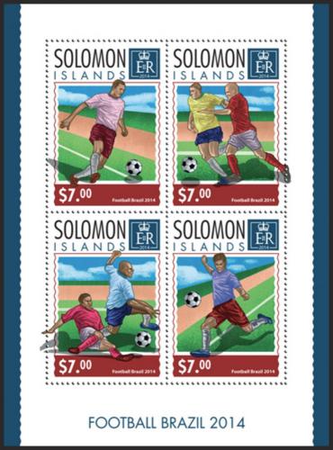 Poštovní známky Šalamounovy ostrovy 2014 MS ve fotbale Mi# 2582-85 Kat 9.50€