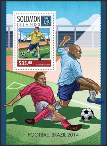 Poštovní známka Šalamounovy ostrovy 2014 MS ve fotbale Mi# Block 298 Kat 12€