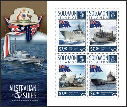 Poštovní známky Šalamounovy ostrovy 2014 Australské lodì Mi# 2847-50 Kat 9.50€