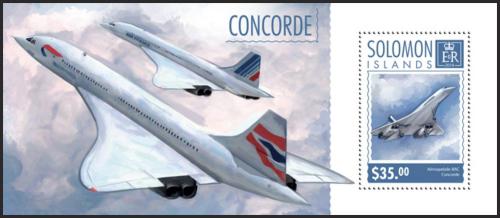 Potovn znmka alamounovy ostrovy 2014 Concorde Mi# Block 354 Kat 12