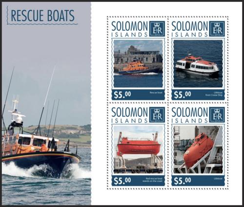 Poštovní známky Šalamounovy ostrovy 2014 Záchranáøské lodì Mi# 2957-60