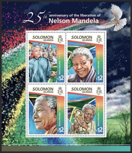 Poštovní známky Šalamounovy ostrovy 2015 Nelson Mandela Mi# 3067-70 Kat 17€