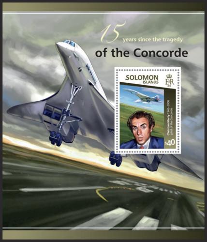 Potovn znmka alamounovy ostrovy 2015 Concorde Mi# Block 396 Kat 14