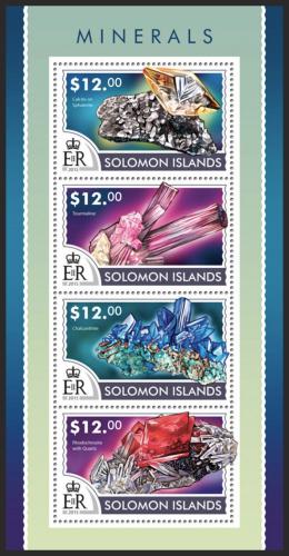 Poštovní známky Šalamounovy ostrovy 2015 Minerály Mi# 3092-95 Kat 17€