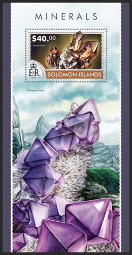 Poštovní známka Šalamounovy ostrovy 2015 Minerály Mi# Block 400 Kat 14€
