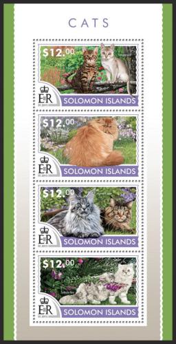 Poštovní známky Šalamounovy ostrovy 2015 Koèky Mi# 3162-65 Kat 17€