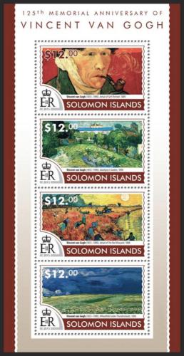 Poštovní známky Šalamounovy ostrovy 2015 Umìní, Vincent van Gogh Mi# 3262-65 Kat 17€