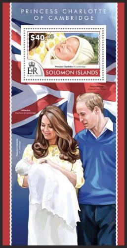 Poštovní známka Šalamounovy ostrovy 2015 Princezna Charlotte Mi# Block 439 Kat 14€