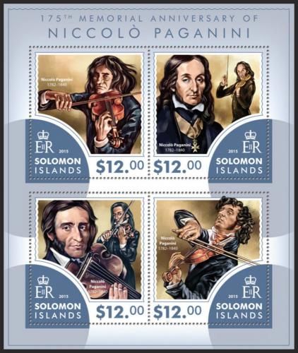 Potovn znmky alamounovy ostrovy 2015 Niccolò Paganini Mi# 3342-45 Kat 17 