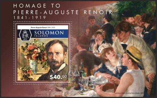 Poštovní známka Šalamounovy ostrovy 2015 Umìní, Pierre-Auguste Renoir Mi# Block 469 Kat 14€