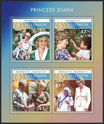 Potovn znmky alamounovy ostrovy 2015 Princezna Diana Mi# 3451-54 Kat 9.50 - zvtit obrzek