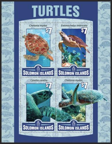 Poštovní známky Šalamounovy ostrovy 2016 Želvy Mi# 3546-49 Kat 8.50€