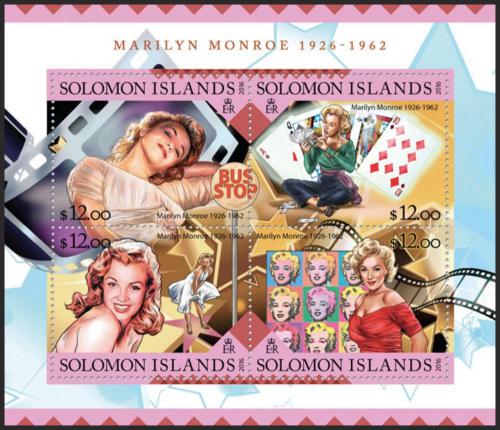 Potovn znmky alamounovy ostrovy 2016 Marilyn Monroe Mi# 3661-64 Kat 14