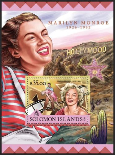 Potovn znmka alamounovy ostrovy 2016 Marilyn Monroe Mi# Block 513 Kat 11