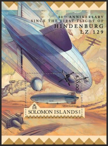 Potovn znmka alamounovy ostrovy 2016 Hindenburg LZ 129 Mi# Block 515 Kat 11 - zvtit obrzek