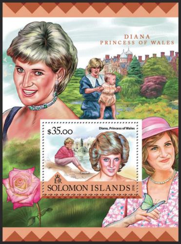 Potovn znmka alamounovy ostrovy 2016 Princezna Diana Mi# Block 519 Kat 11 - zvtit obrzek