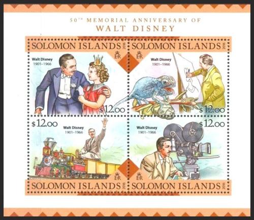 Potovn znmky alamounovy ostrovy 2016 Walt Disney Mi# 3696-99 Kat 14