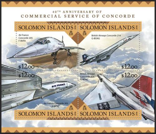 Potovn znmky alamounovy ostrovy 2016 Concorde Mi# 3701-04 Kat 14