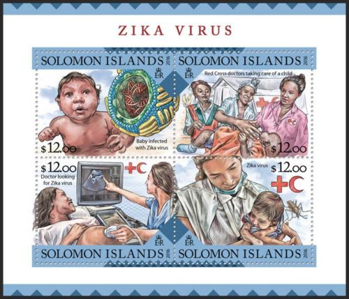 Potovn znmky alamounovy ostrovy 2016 Boj proti viru Zika Mi# 3726-29 Kat 14