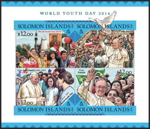 Poštovní známky Šalamounovy ostrovy 2016 Svìtový den mládeže Mi# 3731-34 Kat 14€
