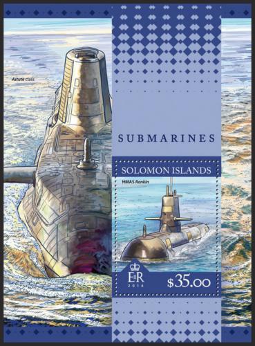 Potovn znmka alamounovy ostrovy 2016 Ponorky Mi# Block 538 Kat 11