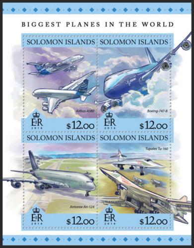 Potovn znmky alamounovy ostrovy 2016 Nejvt letadla Mi# 3796-99 Kat 14