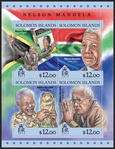 Poštovní známky Šalamounovy ostrovy 2016 Nelson Mandela Mi# 3846-49 Kat 14€