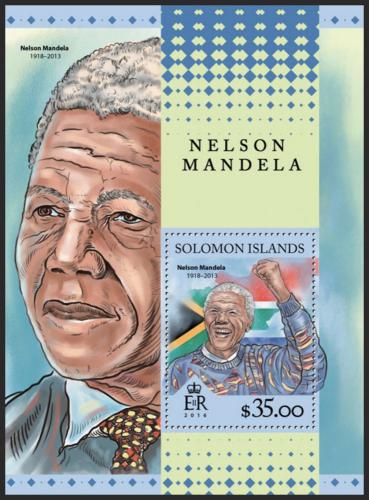 Poštovní známka Šalamounovy ostrovy 2016 Nelson Mandela Mi# Block 550 Kat 11€