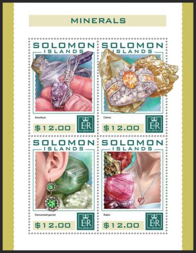 Poštovní známky Šalamounovy ostrovy 2016 Minerály Mi# 3876-79 Kat 14€