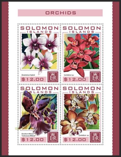 Poštovní známky Šalamounovy ostrovy 2016 Orchideje Mi# 3881-84 Kat 14€