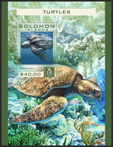 Poštovní známka Šalamounovy ostrovy 2016 Želvy Mi# Block 558 Kat 12€