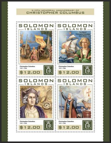 Poštovní známky Šalamounovy ostrovy 2016 Kryštof Kolumbus Mi# 3921-24 Kat 14€