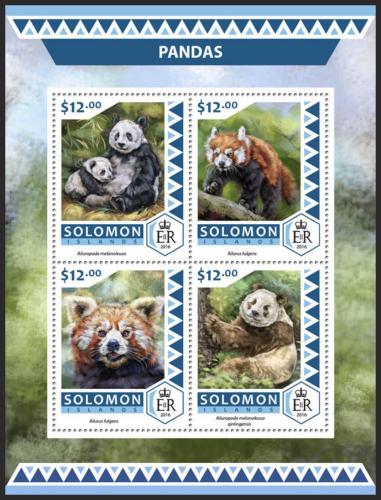 Poštovní známky Šalamounovy ostrovy 2016 Pandy Mi# 4165-68 Kat 14€