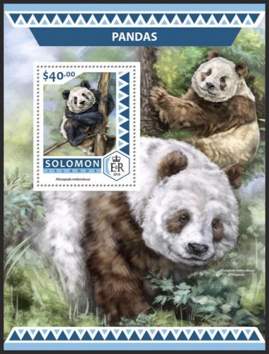 Poštovní známka Šalamounovy ostrovy 2016 Pandy Mi# Block 585 Kat 12€