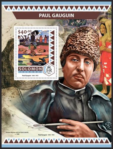 Potovn znmka alamounovy ostrovy 2016 Umn, Paul Gauguin Mi# Block 591 Kat 12