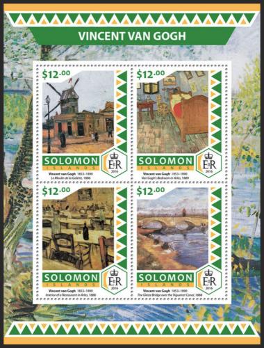 Poštovní známky Šalamounovy ostrovy 2016 Umìní, Vincent van Gogh Mi# 4200-03 Kat 14€