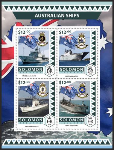 Poštovní známky Šalamounovy ostrovy 2016 Australské lodì Mi# 4210-13 Kat 14€